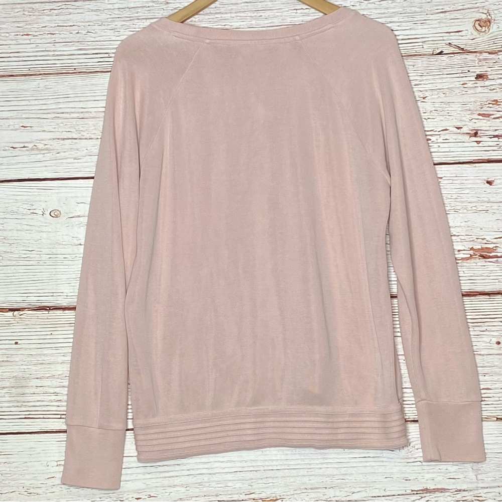 Athleta Serenity Criss Cross Sweatshirt in Soft Pink Sz M - Picture 7 of 12
